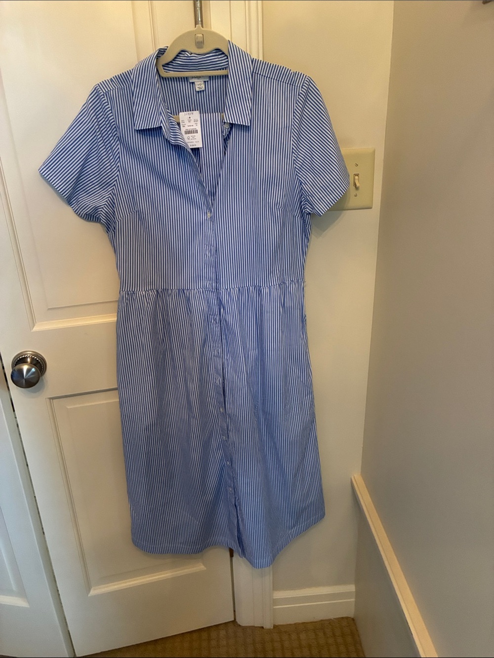J Crew pinstripe shirtdress